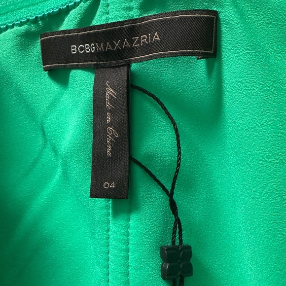 BCBGMAXAZRIA Daphine Emerald Green Bustier Dress: - Picture 4 of 5